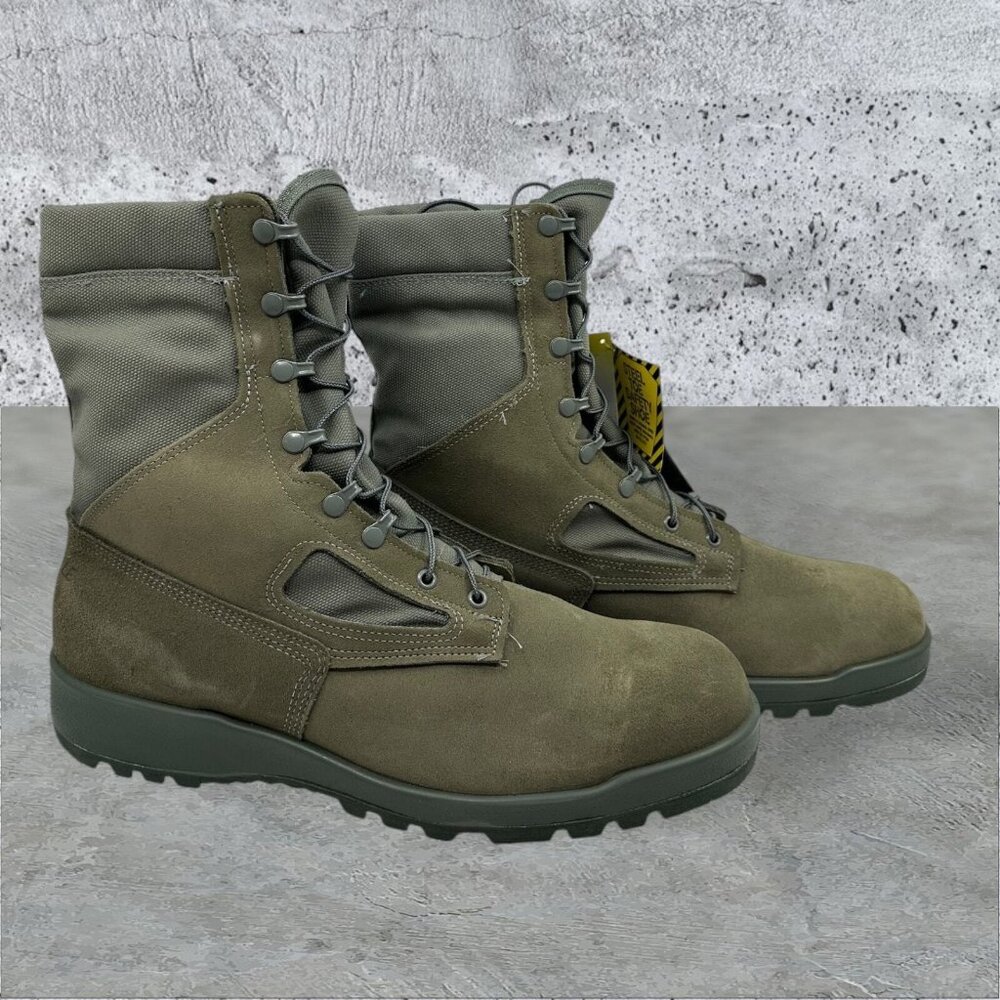 Belleville Combat Boots 650 Steel Toe Military Flight Green Gore-Tex Size‎ 15R